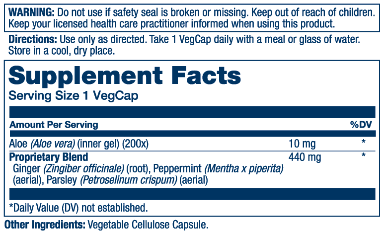 Solaray Aloe Vera Gel 10mg 100 Caps
