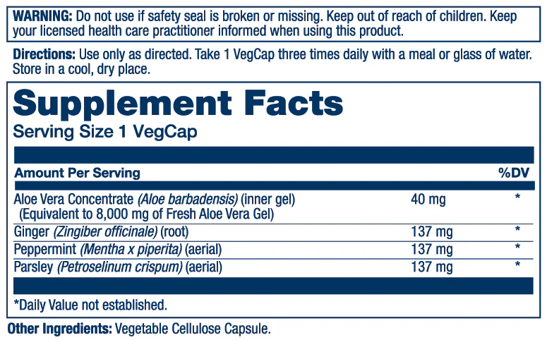 Solaray Super Aloe Vera 100 Caps