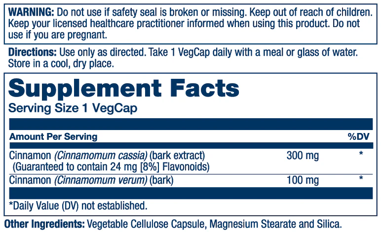 Solaray Cinnamon Bark Extract 300mg 60 Caps