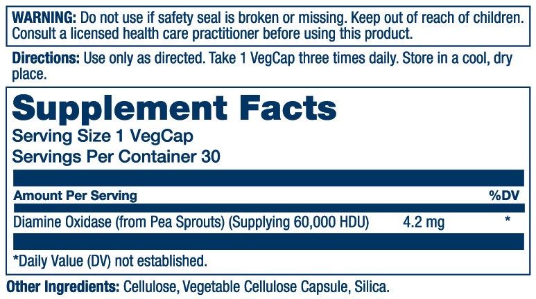 Solaray Dao Enzyme 30 Caps