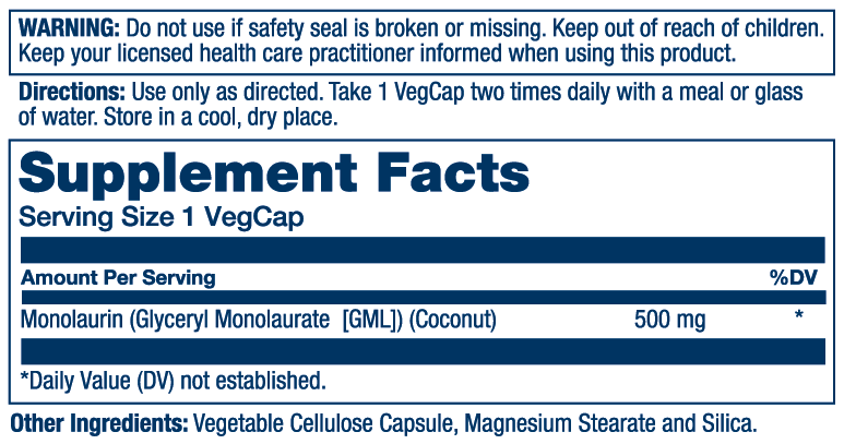 Solaray Monolaurin 60 Caps