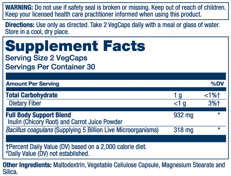 Solaray Bacillus Coagulans 60 Caps