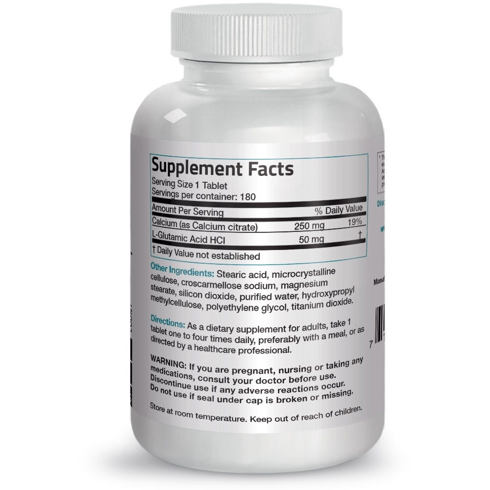 Bronson Vitamins Calcium Citrate - 250 mg - 180 Tablets