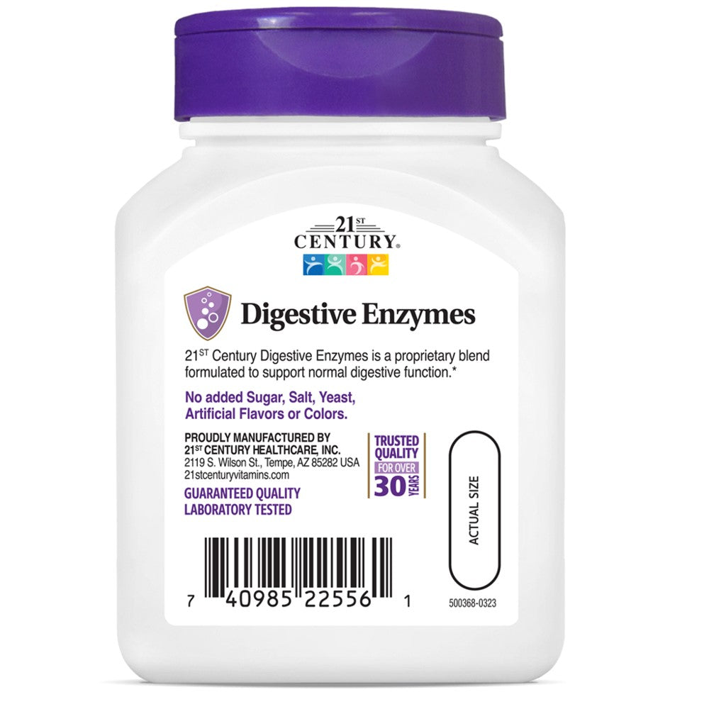 21st Century Digestive Enzymes, Proprietary Blend, Healthy Digestion, 60 Capsules