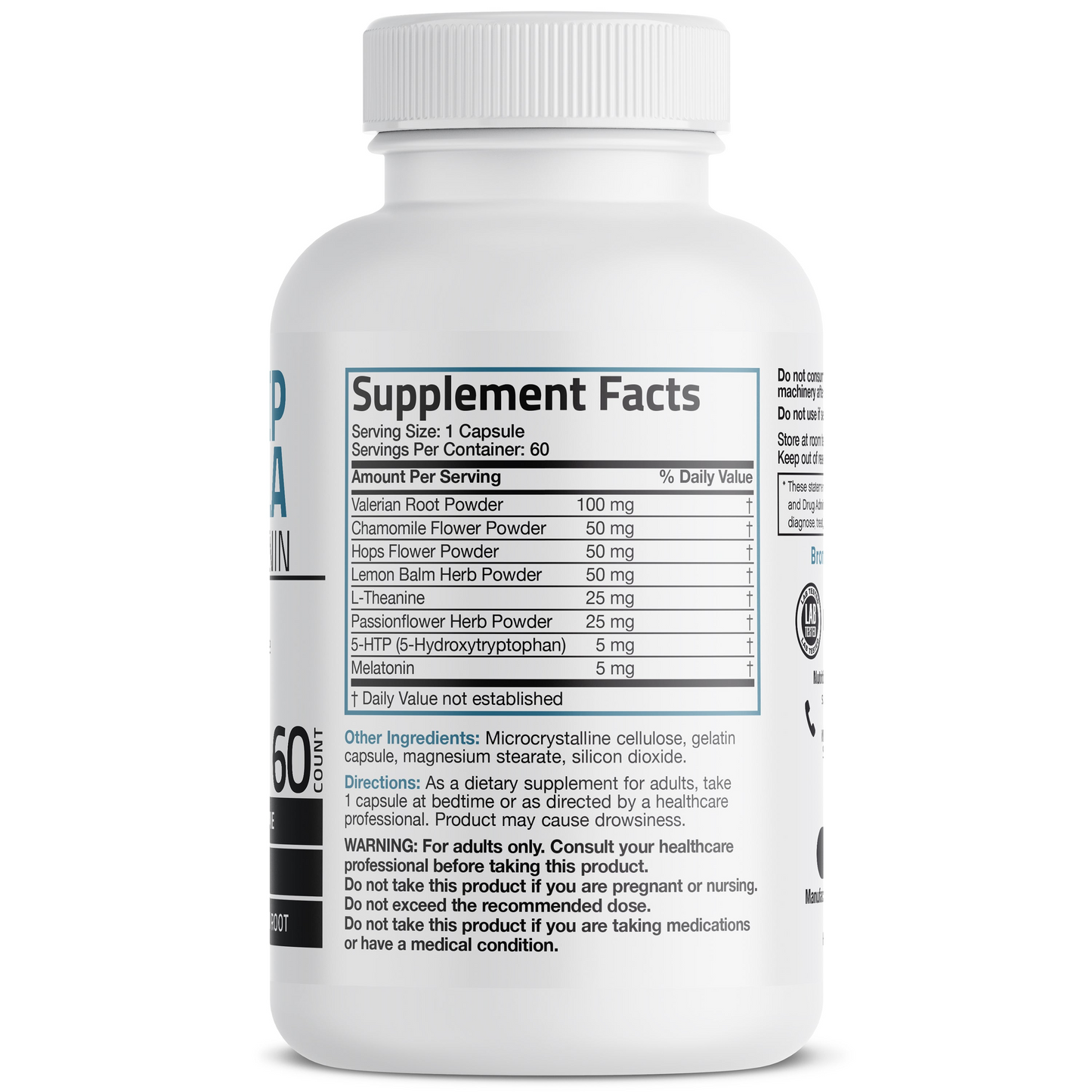 Bronson Vitamins Pm Sleep Formula with Melatonin - 60 Capsules