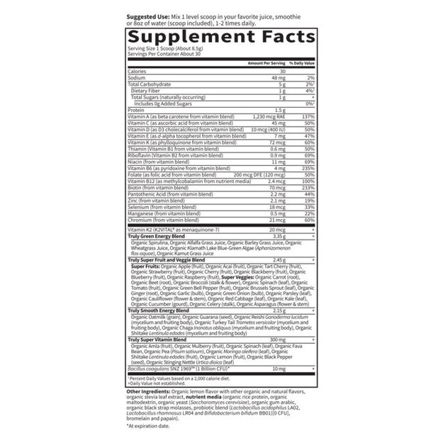 Garden of Life Sport Organic Greens Powder - Original 255g