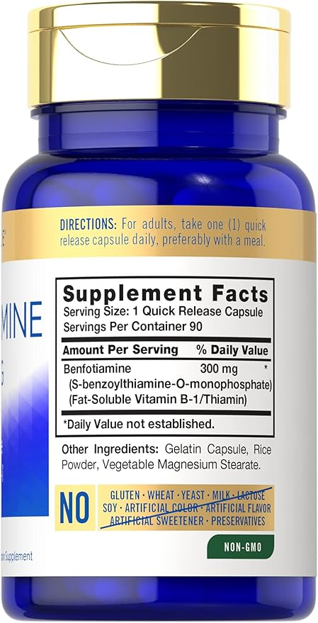 Carlyle Nutritionals Benfotiamine 300mg | 90 Capsules