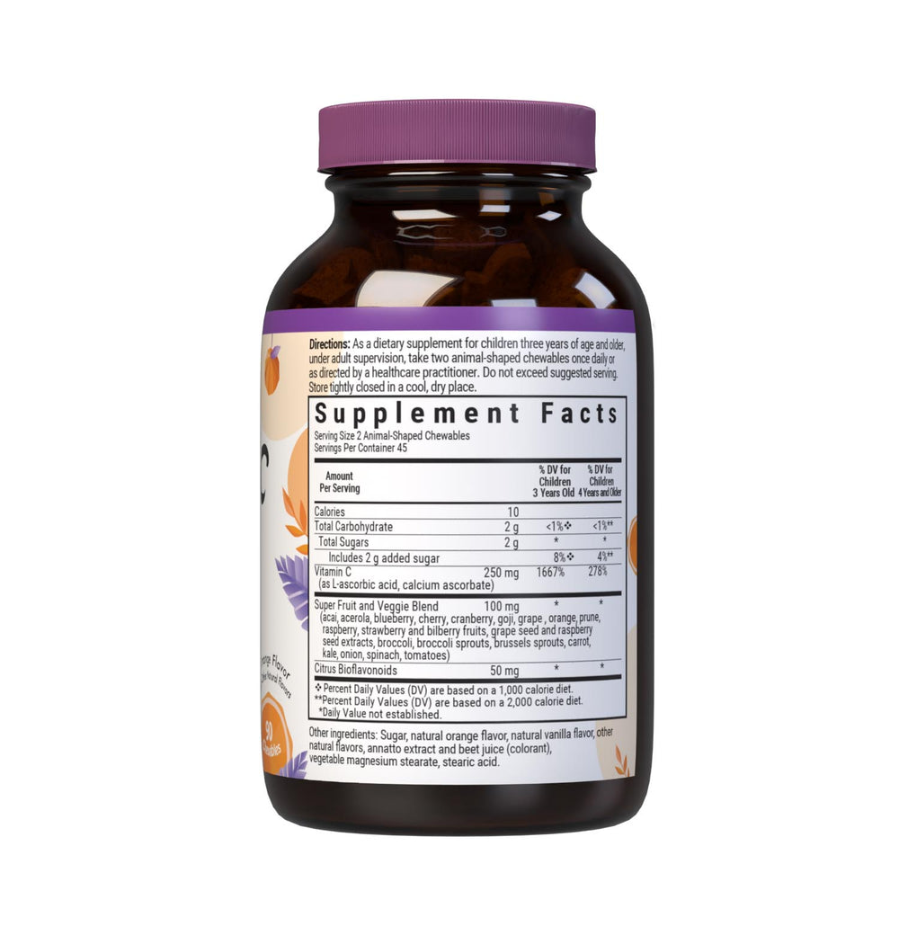 Bluebonnet Nutrition Rainforest Animalz Vitamin C 90 Tabs