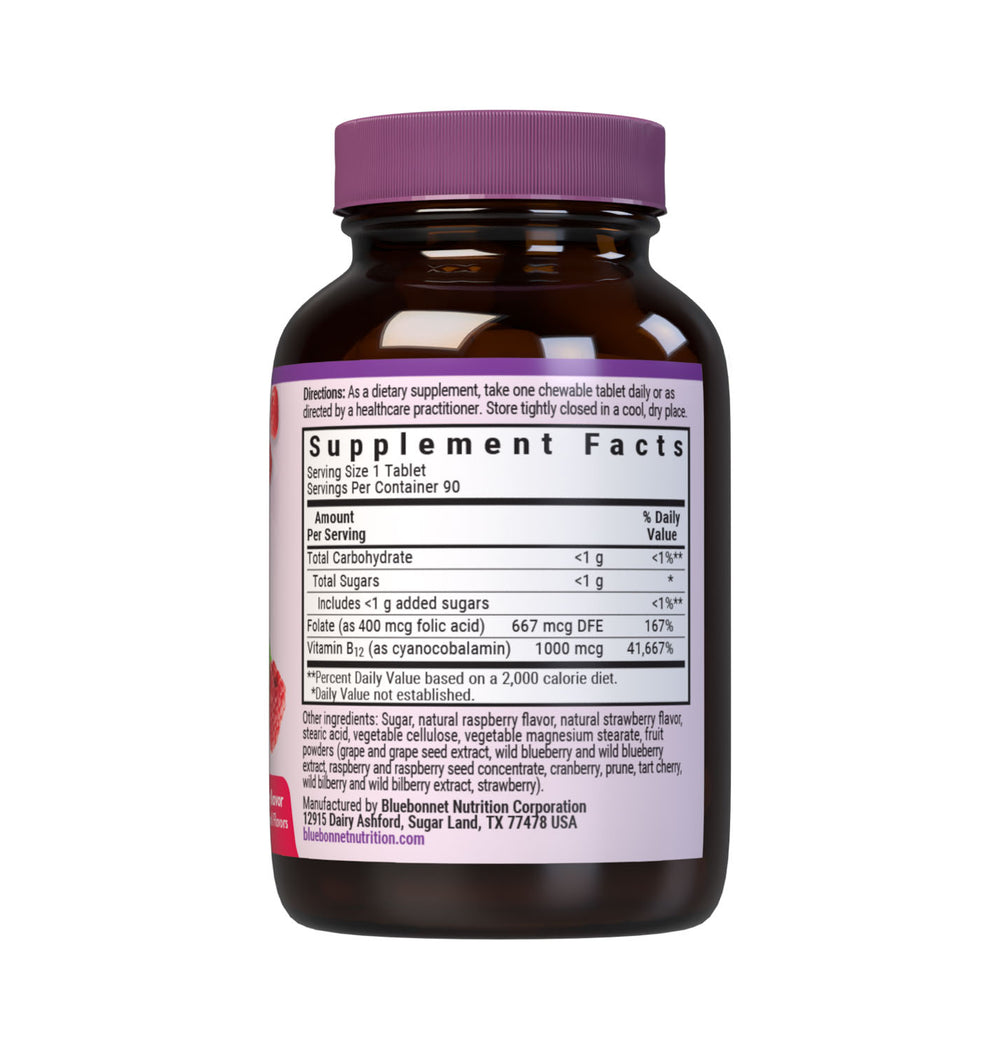 Bluebonnet Nutrition Earthsweet Chewables Vitamin B12 & Folic Acid 90 Tabs