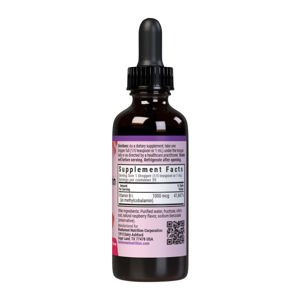 Bluebonnet Nutrition Liquid Cellular Active® Methylcobalamin Vitamin B12 1000 Mcg 59ml