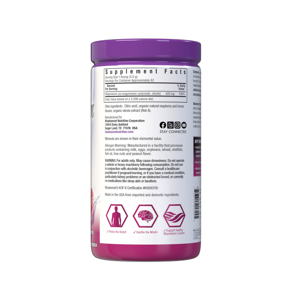 Bluebonnet Nutrition Simply Calm® Powder Raspberry Lemon Flavor 454g