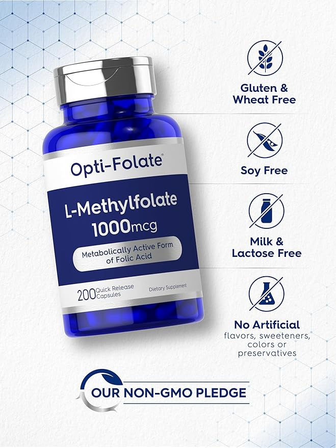 Opti-Folate L-Methylfolate 1000mcg | 200 Capsules