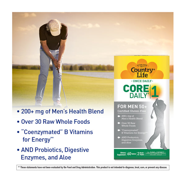 Country Life Vitamins Core Daily-1 ® for Men 50+ Multivitamin 60 Tabs