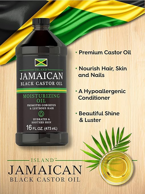 Island Jamaican Black Castor Oil | 16oz Liquid