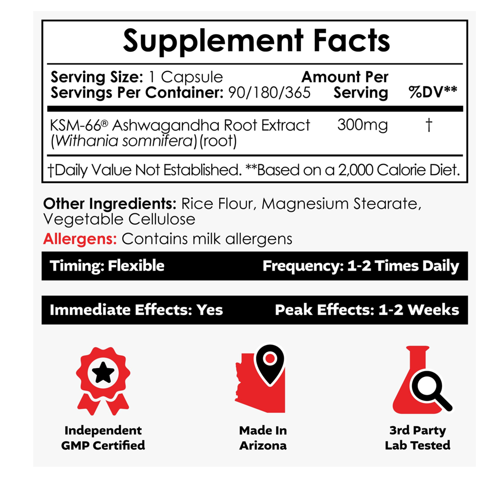 Nootropics Depot KSM-66 Ashwagandha – 300mg Capsules | Premium Adaptogen Supplement