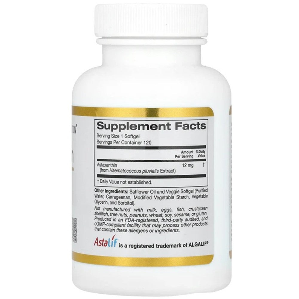 California Gold Nutrition Astaxanthin 12mg - Astalif Pure Icelandic Antioxidant