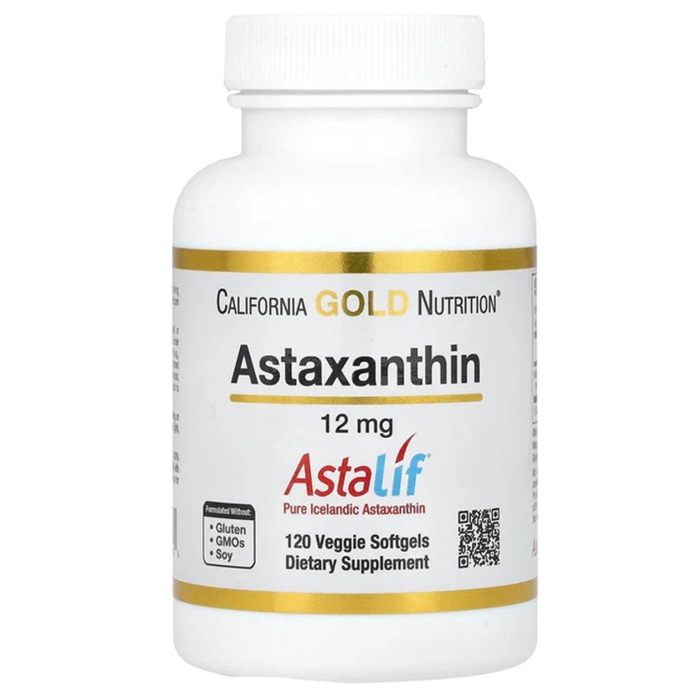 California Gold Nutrition Astaxanthin 12mg - Astalif Pure Icelandic Antioxidant