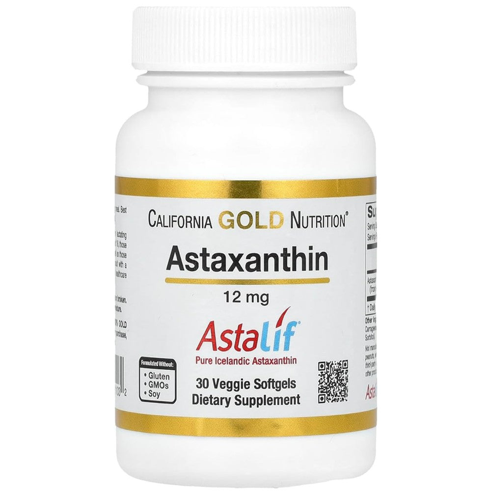 California Gold Nutrition Astaxanthin 12mg - Astalif Pure Icelandic Antioxidant