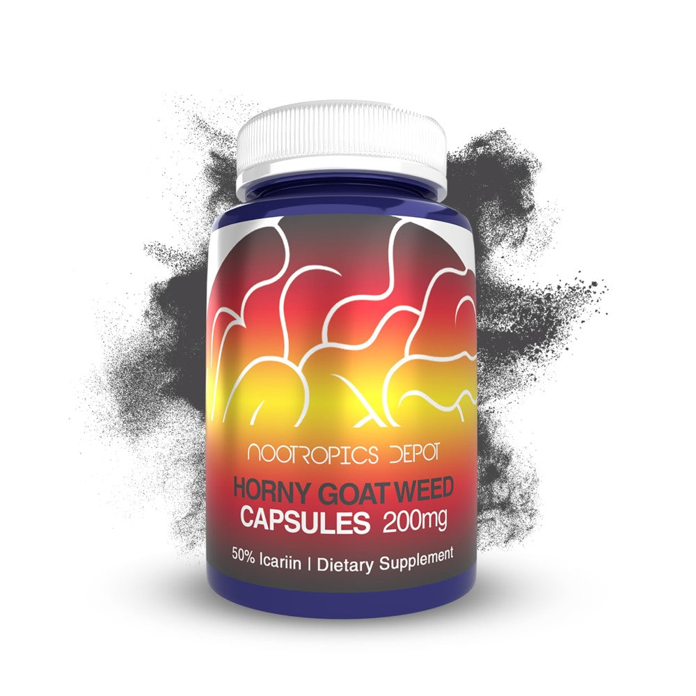 Nootropics Depot Horny Goat Weed Capsules 200mg – 50% Icariin | Premium Dietary Supplement