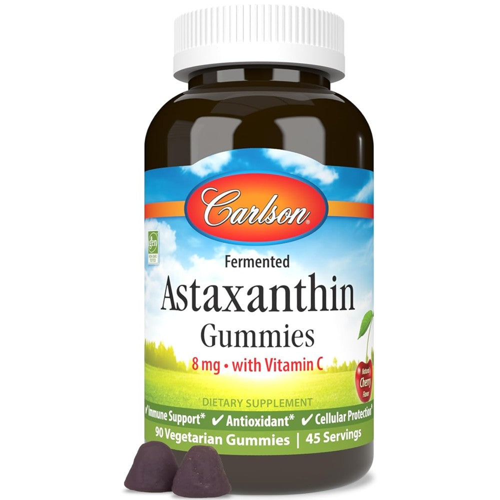 Carlson Fermented Astaxanthin with Vitamin C Gummies - 8mg Antioxidant & Immune Support