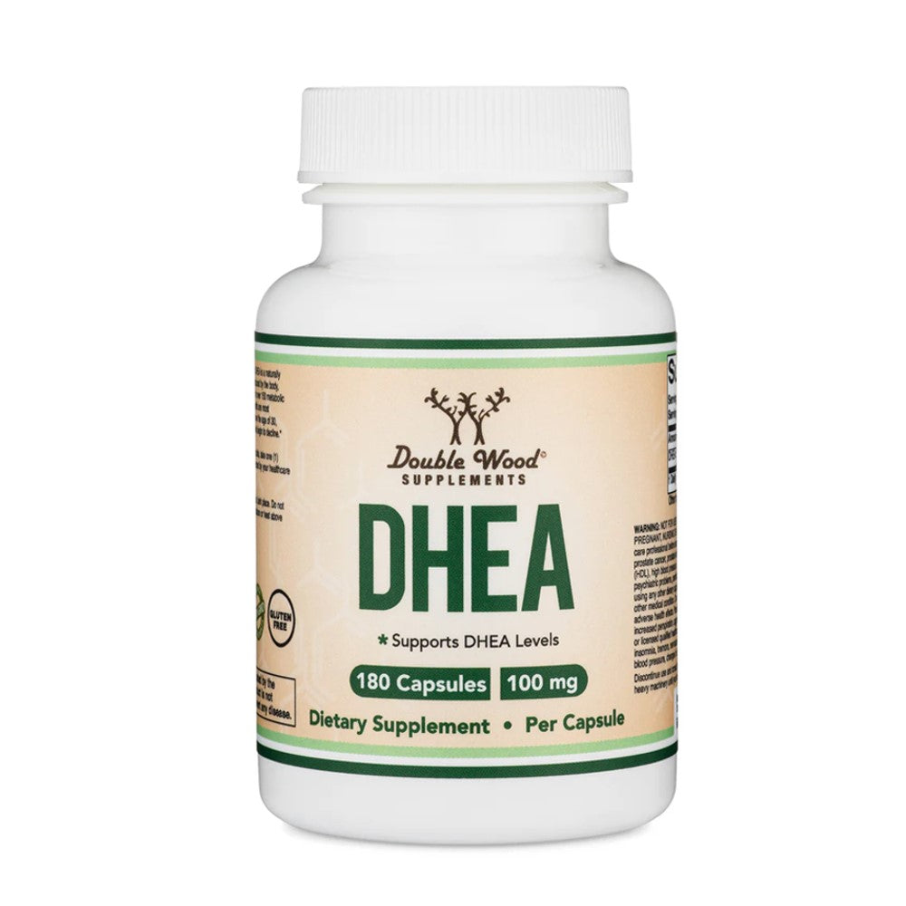 Double Wood Supplements DHEA 100mg – Supports Hormonal Balance & Vitality | 180 Capsules
