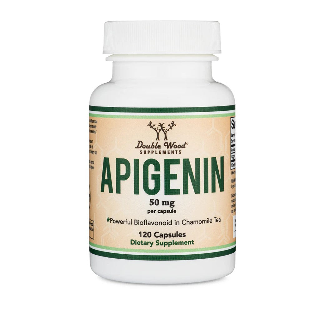 Double Wood Supplements Apigenin – Powerful Bioflavonoid for Cognitive & Cellular Health | 50mg, 120 Capsules