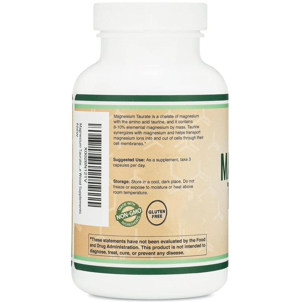 Double Wood Magnesium Taurate 1500mg – Heart & Brain Health Support