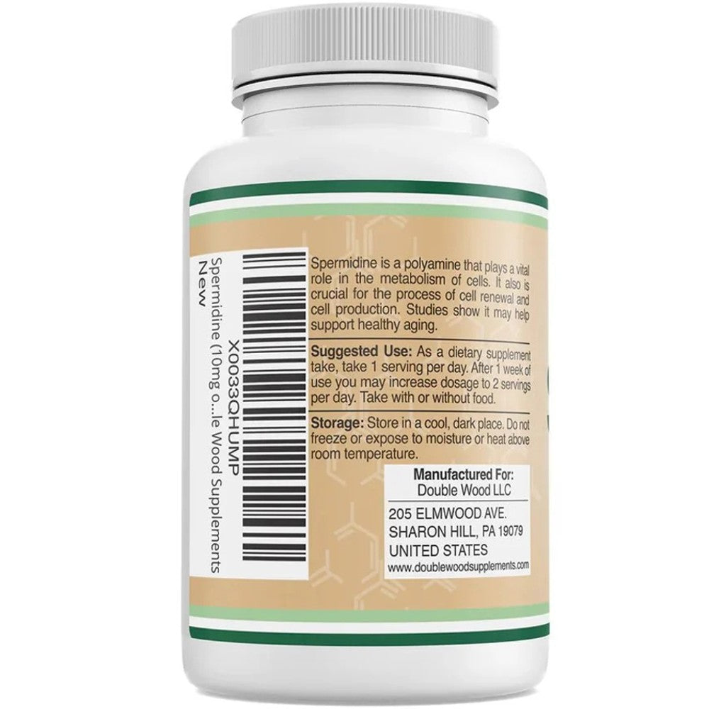 Double Wood® Spermidine 10mg – Cellular Health & Longevity Support