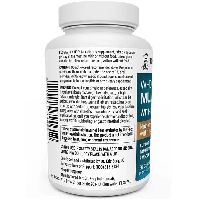 Dr. Berg Whole Food Multivitamin with Minerals 60 Caps