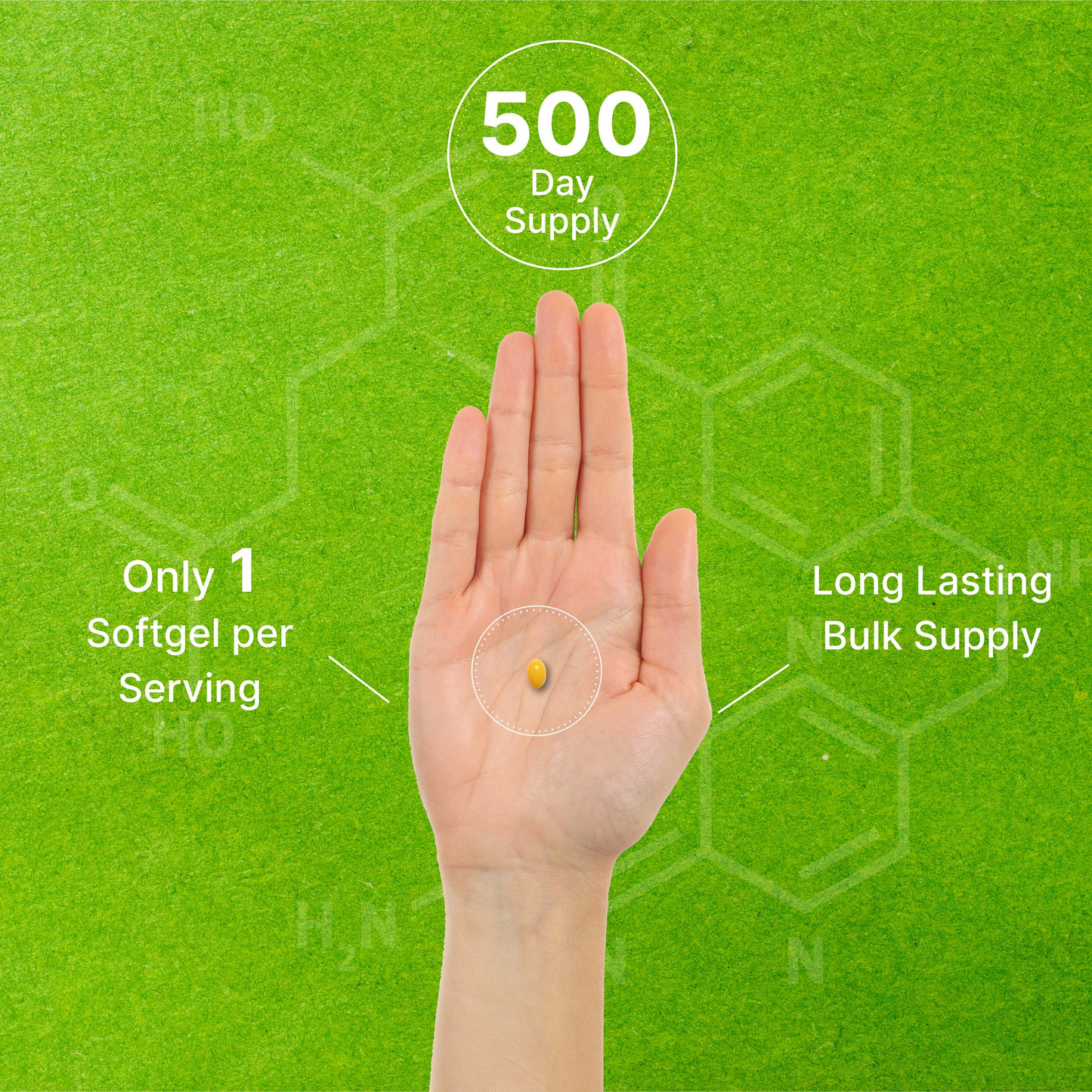 Deal Supplement Folic Acid 1000 mcg (1 mg), 500 Coconut Oil Softgels