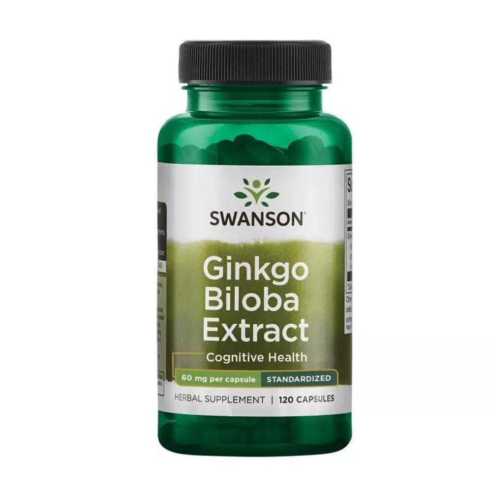 Swanson Ginkgo Biloba Extract – Cognitive Health Support | Standardized, 120 Capsules