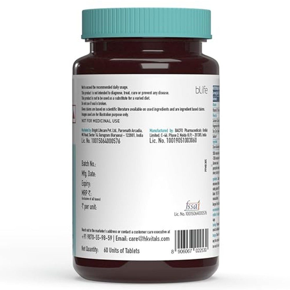 HK Vitals Calcium + Magnesium + Zinc with Vitamin D3 & Cissus 60 Tablets