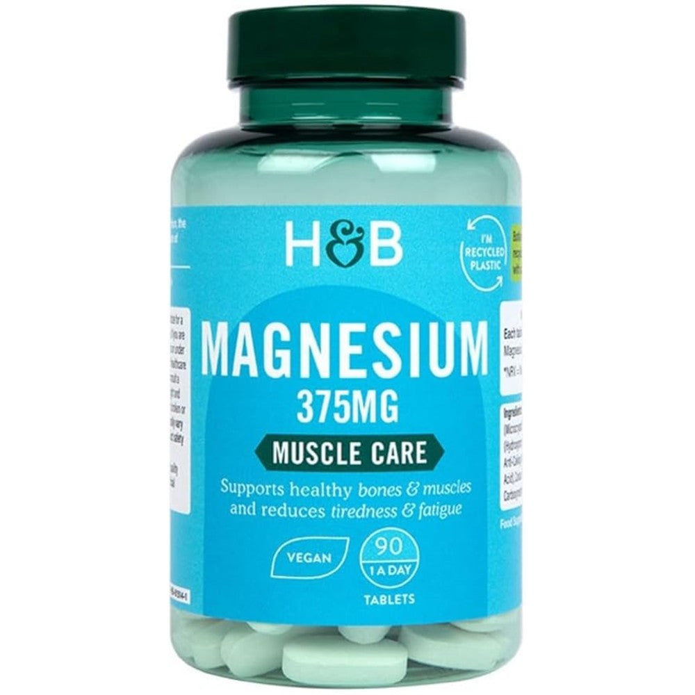 H&B Magnesium 375mg Vegan Muscle Care – Energy & Relaxation