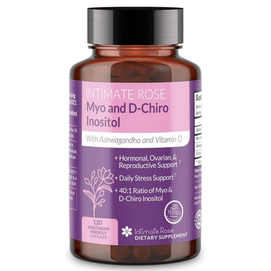 Intimate Rose Myo & D-Chiro Inositol + Ashwagandha & Vitamin D - 120 Capsules
