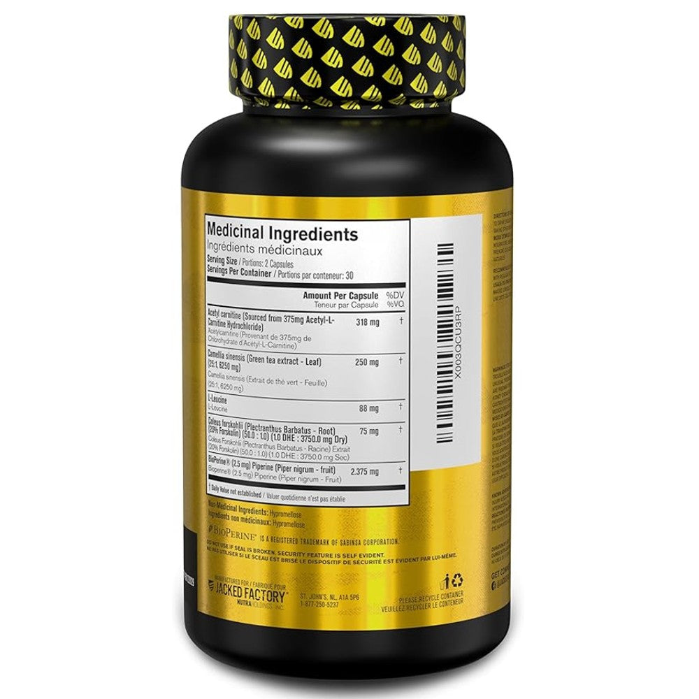 Jacked Factory LEAN XT Caffeine Free Fat Burner - Metabolism Booster