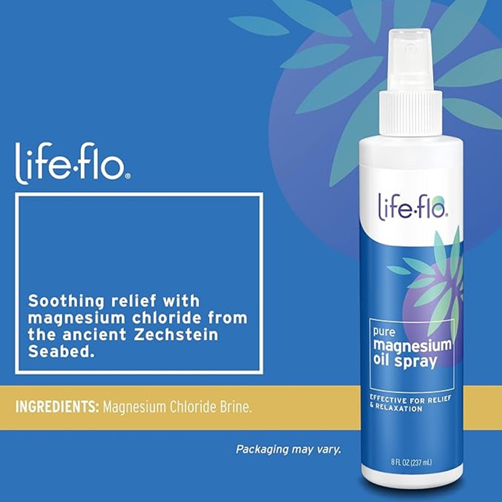 Life-Flo Pure Magnesium Oil Spray – Fast Relief & Deep Relaxation (237ml)