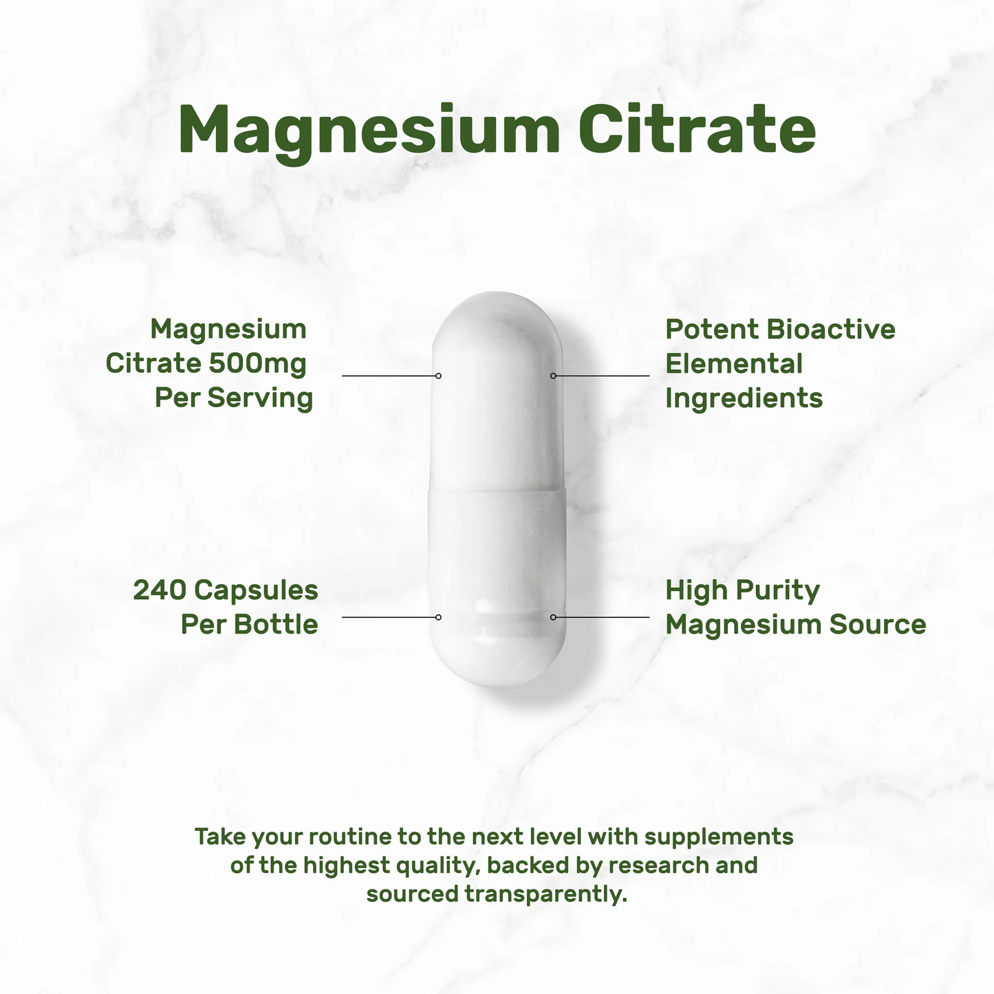 Deal Supplement Magnesium Citrate 500mg, 240 Capsules