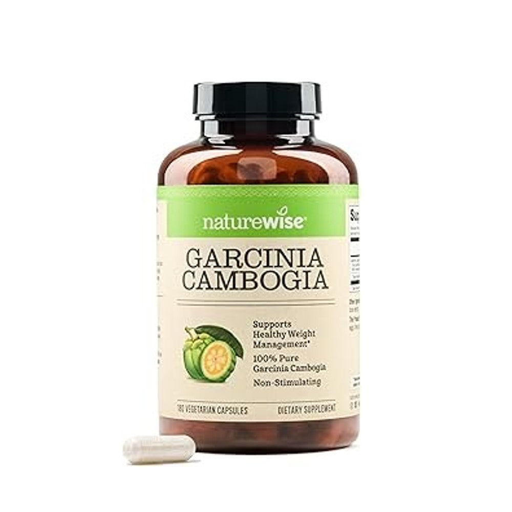 NatureWise Garcinia Cambogia – 100% Pure, Non-Stimulating Weight Management Support | Vegetarian Capsules