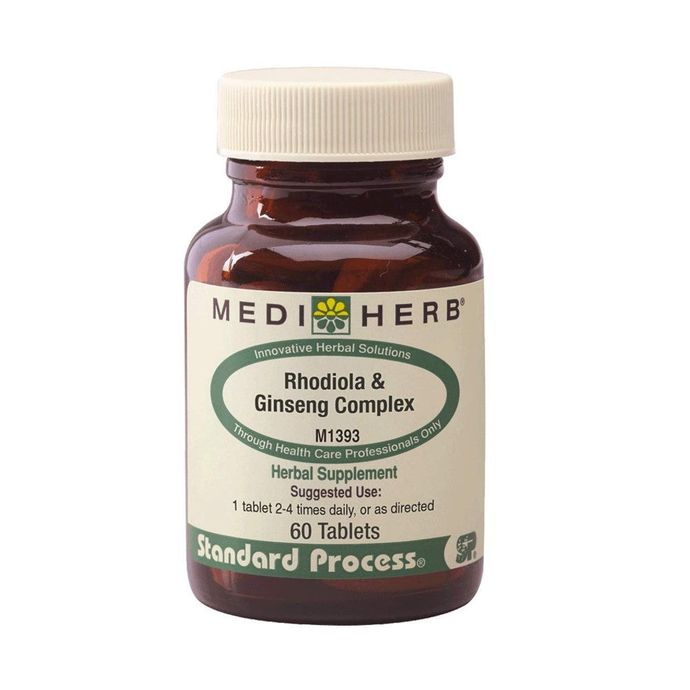 MediHerb Rhodiola & Ginseng Complex – Herbal Supplement for Energy, Stress & Mental Clarity | 60 Tablets