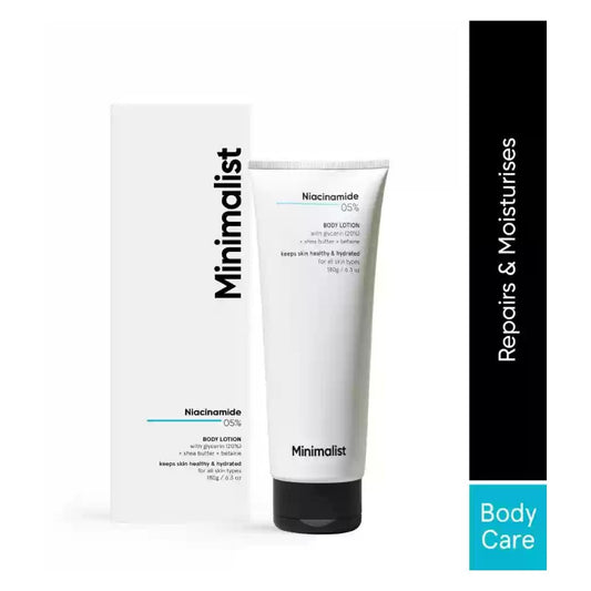 Minimalist Niacinamide 5% Body Lotion – Hydrating & Nourishing with Glycerin, Shea Butter & Betaine | For All Skin Types (6.3 oz / 180g)