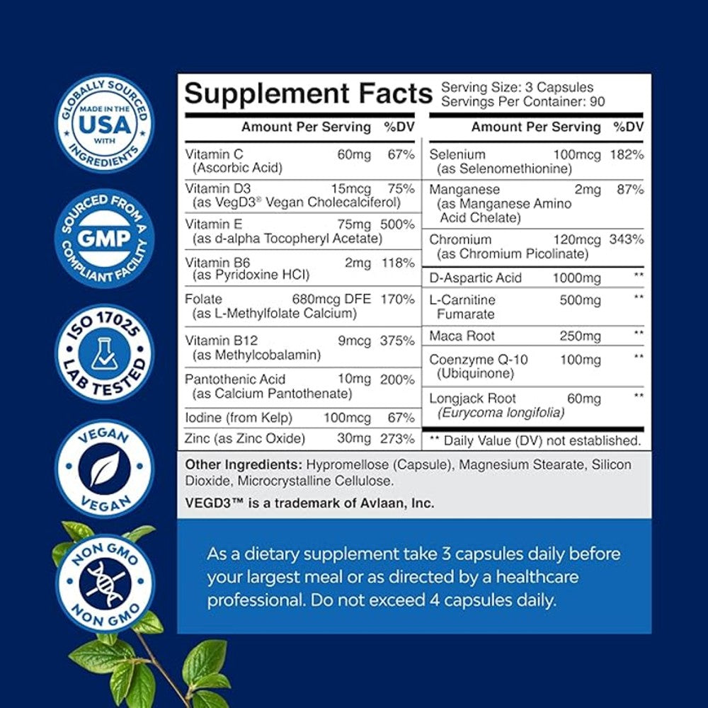 Nature's Craft Male Fertility Support - Formula for Male Reproductive Health