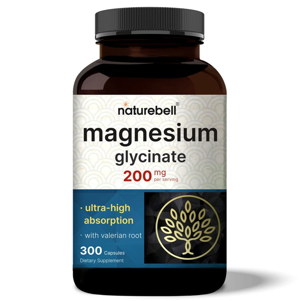 Naturebell Magnesium Glycinate 200mg with Valerian Root – Ultra High Absorption