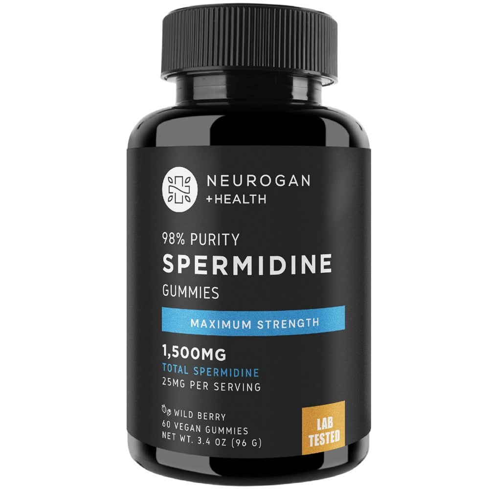 Neurogan Spermidine Gummies – 1500MG Maximum Strength, 60 Vegan Gummies