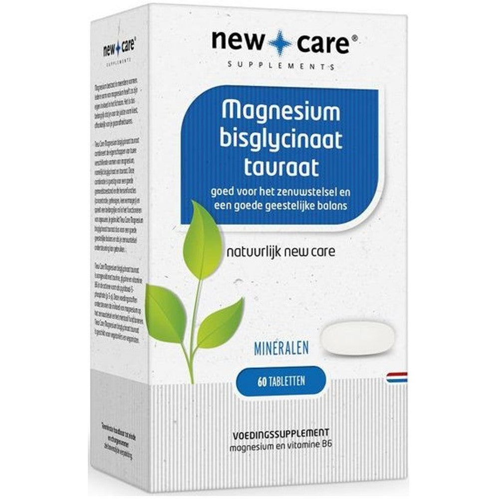 New Care Magnesium Bisglycinate Taurate – High Absorption 60 Tablets