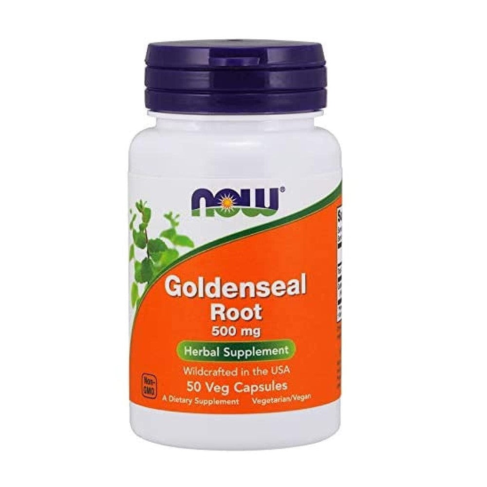 Now Goldenseal Root 500mg – Wildcrafted Herbal Supplement | 50 Vegan Capsules, Non-GMO, Made in the USA, Available in Pakistan