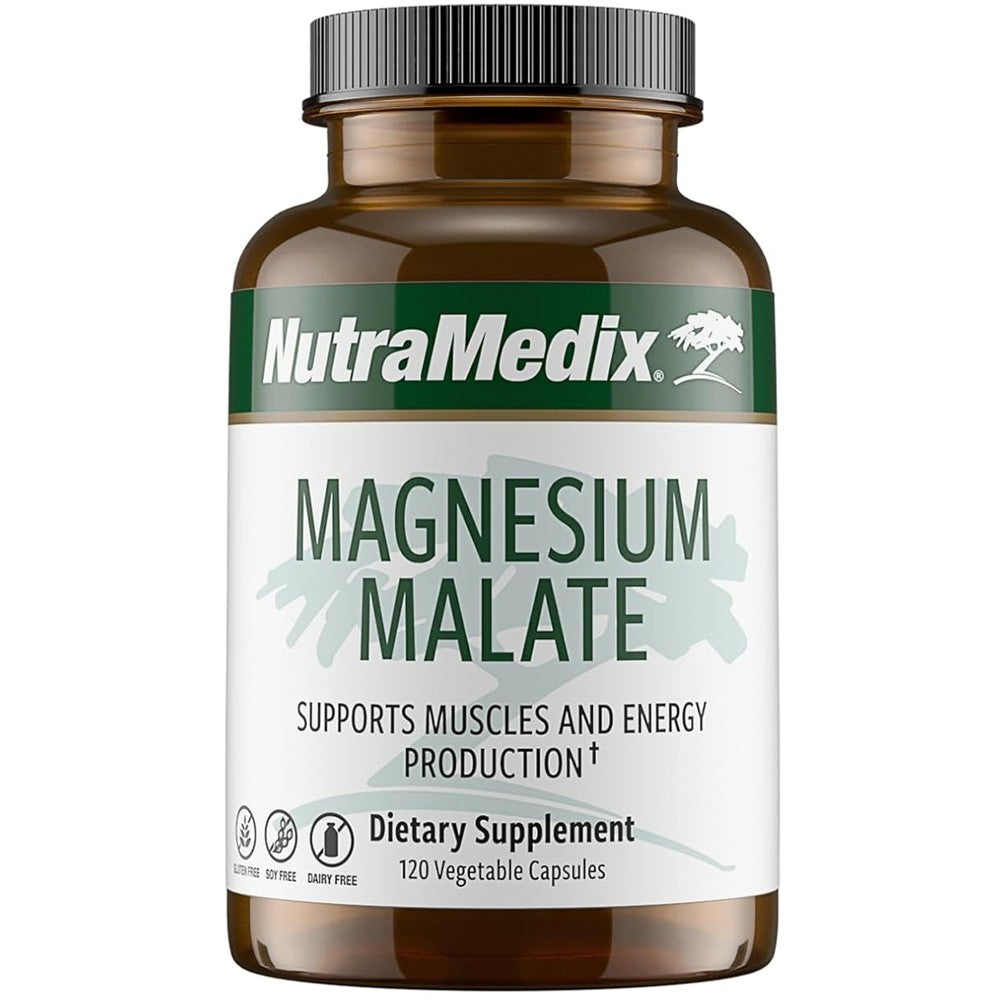 NutraMedix Magnesium Malate – Muscle Support & Energy Booster, 120 Veg Capsules