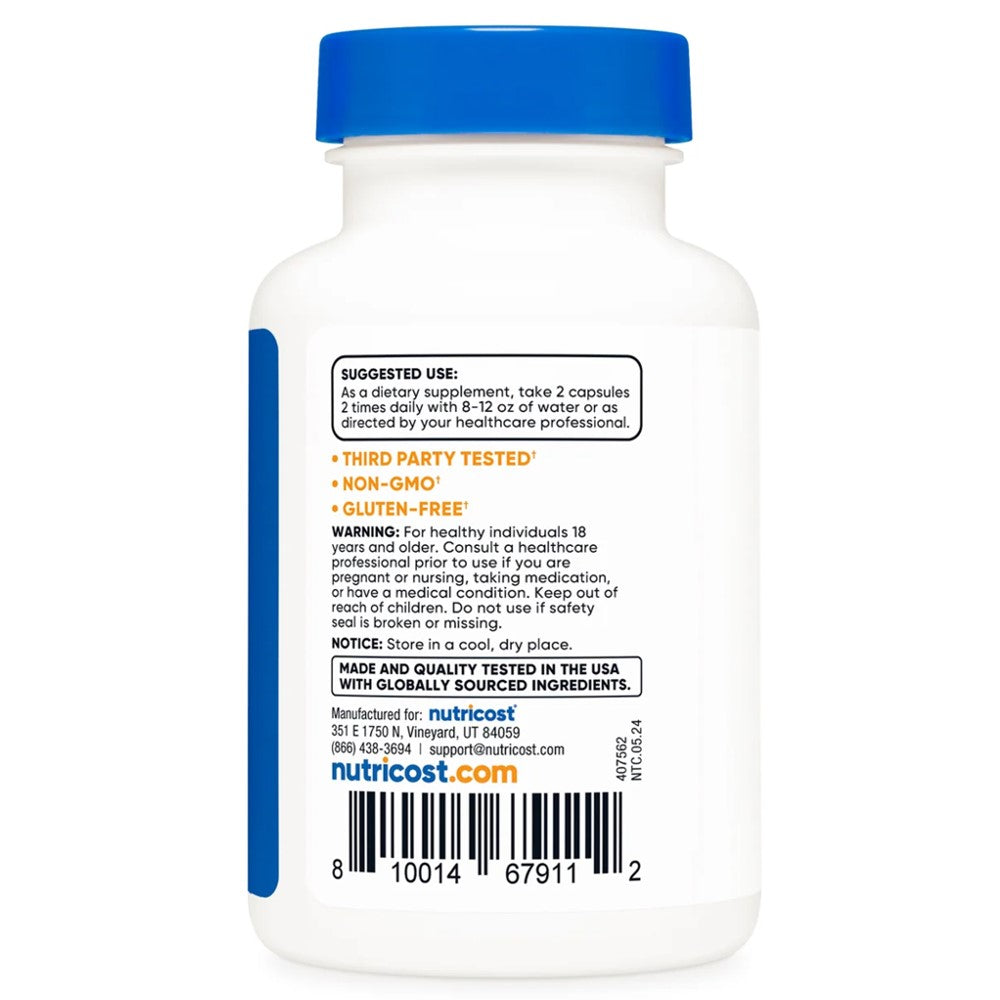 Nutricost Alpha Gpc 600mg – High-Potency Choline Supplement, 60 Capsules