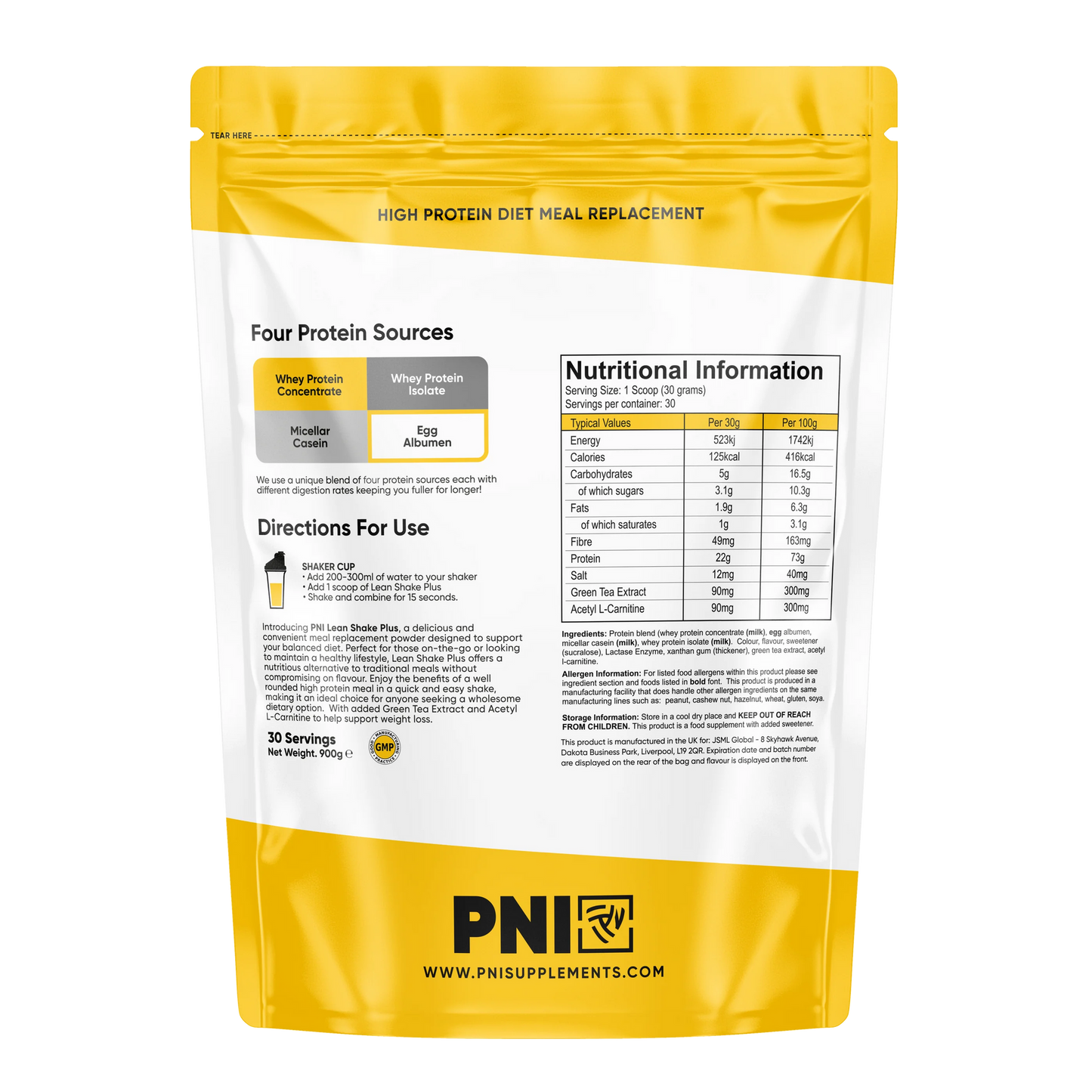 Pni Lean Shake Plus - New 900g