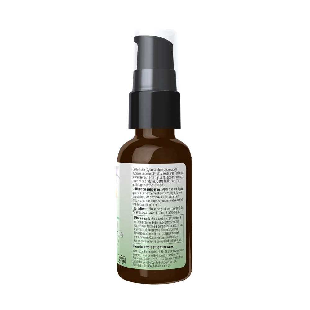 Now Foods Marula Oil – 100% Pure & Certified Organic – Antioxidant-Rich Skin & Hair Oil – 30 M L