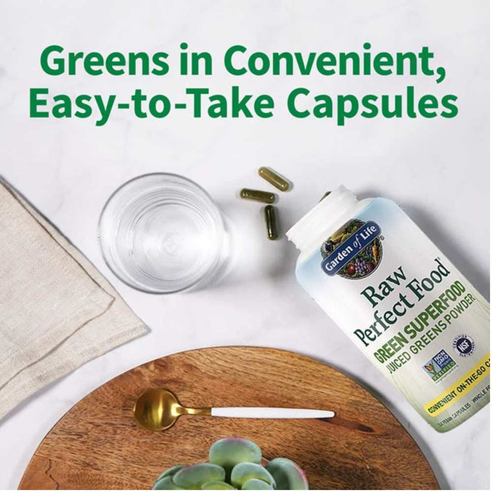 Garden of Life Raw Perfect Food Green Superfood 240 Capsules